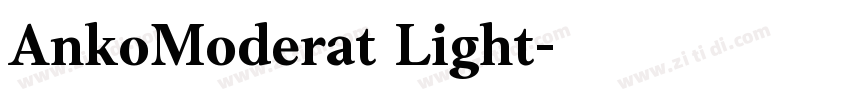 AnkoModerat Light字体转换